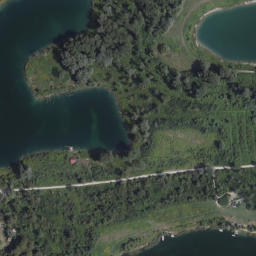 Luftbild: Badeplatz bei Trübensee