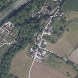 Luftbild: Wasserfall bei Letten