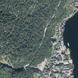 Luftbild: Wasserfall bei Hallstatt