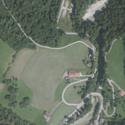 Luftbild: Badeplatz bei Pinegg