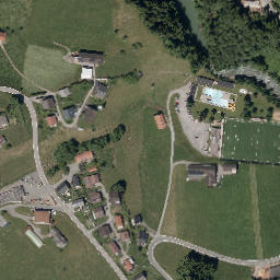 Luftbild: Freibad Hittisau